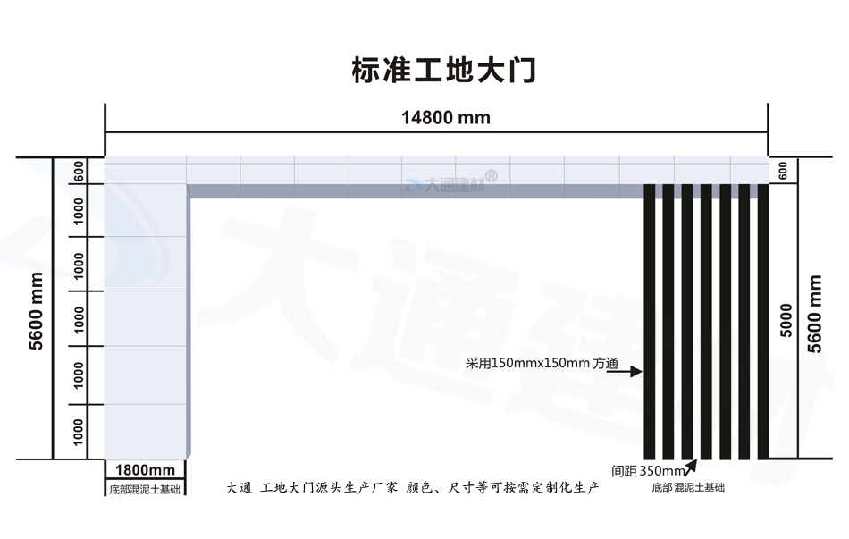 工程項目標準工地大門 -深圳工地標化大門 支持定制
